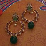 Load image into Gallery viewer, Antique Chand Bali In Pink Earrings
