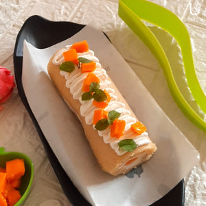 Fresh Mango Swiss Roll Cake