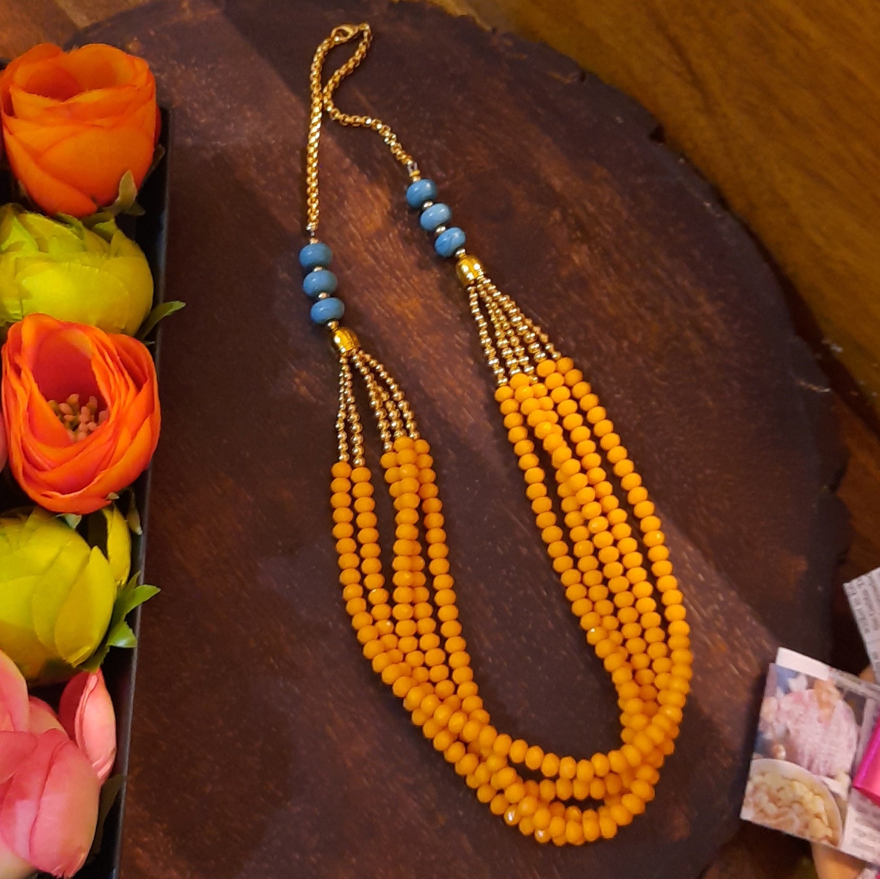 Orange Cosmos Necklace