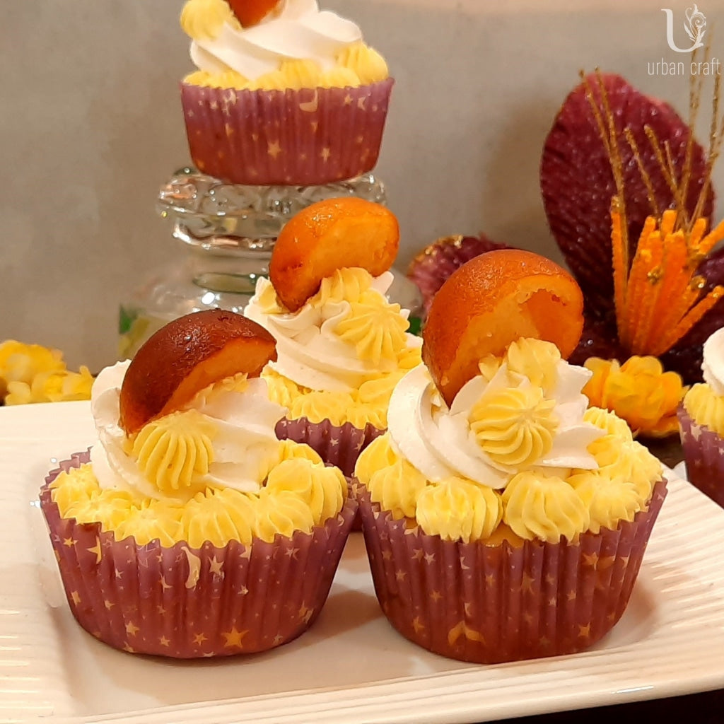 Gulab Jamun Cupcakes