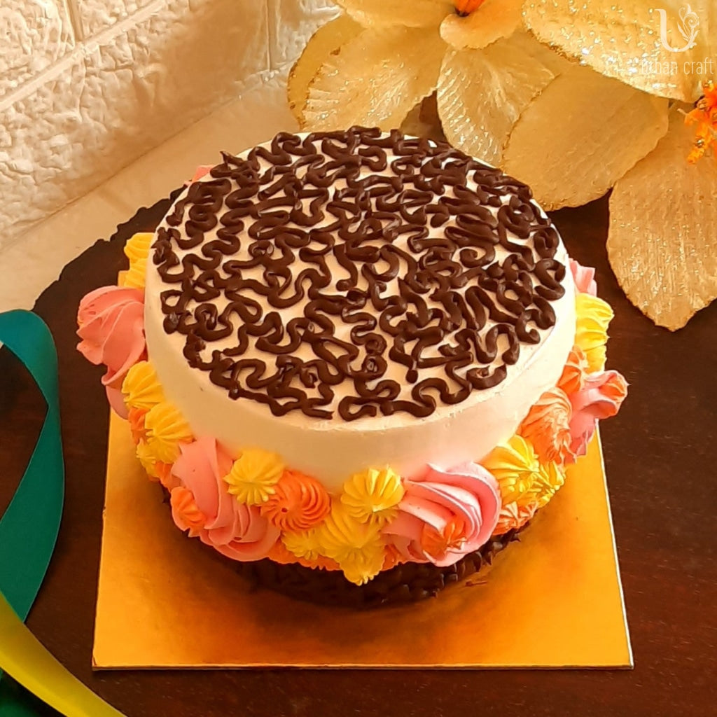 Chocolate truffle cake isolated on white background Stock Photo - Alamy