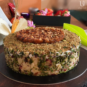 Pistachio Rose Nougatine Cake