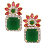 Load image into Gallery viewer, Ruby-Emerald Classic Earrings
