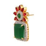 Load image into Gallery viewer, Ruby-Emerald Classic Earrings
