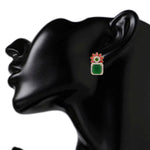 Load image into Gallery viewer, Ruby-Emerald Classic Earrings
