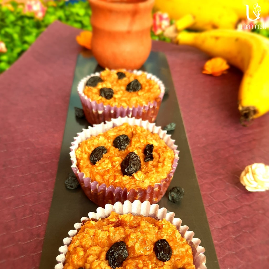 Banana & Oatmeal Muffins Healthy Variant