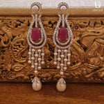 Load image into Gallery viewer, Chandelier Earrings With Pearl Drop
