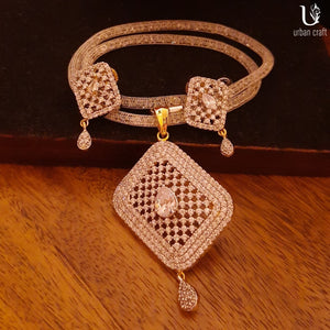 Geometric Diamond Squares Jewelry Sets