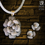 Load image into Gallery viewer, Glitter Flower In Black Jewelry Sets
