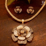 Load image into Gallery viewer, Glitter Flower In Black Jewelry Sets
