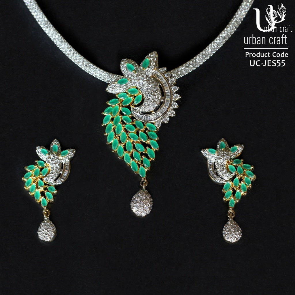 Green Leaves Set Jewelry Sets