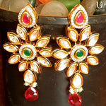 Load image into Gallery viewer, Kundan Earrings In Red-Green
