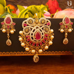 Load image into Gallery viewer, Kundan-Pearl-Ruby Nest Jewelry Sets
