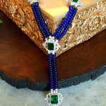 Load image into Gallery viewer, Long Majestic Blue Beaded Necklace Necklaces
