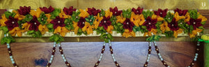 Maroon & Yellow Flower Toran