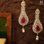 Load image into Gallery viewer, Pair Of Ruby &amp; Diamond Earrings Jewelry
