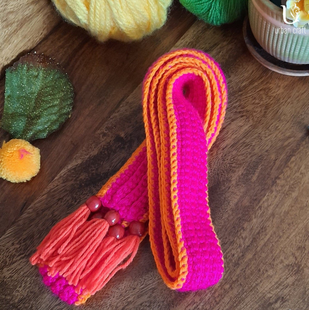 Pink & Orange Stole 73X2