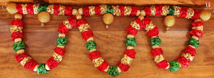 Red & Green Scalloped Toran