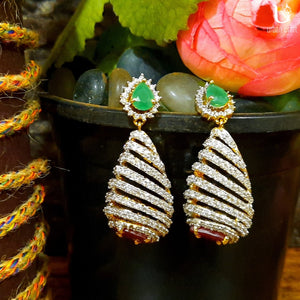 Red & Green Shell Earrings