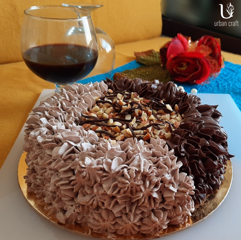 Roasted Almond Chocolate Truffle Cake 500Gms