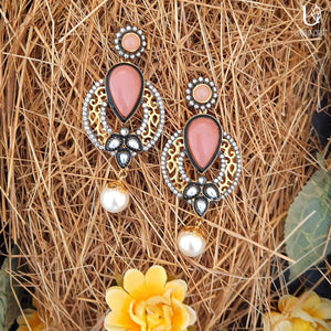 Smoky Pink Antiquity Earrings