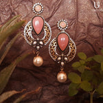 Load image into Gallery viewer, Smoky Pink Antiquity Earrings
