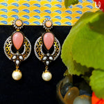 Load image into Gallery viewer, Smoky Pink Antiquity Earrings
