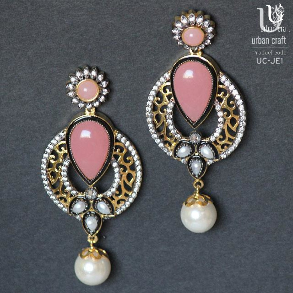 Smoky Pink Antiquity Earrings