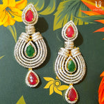 Load image into Gallery viewer, Sparkling Maroon Drop Earrings
