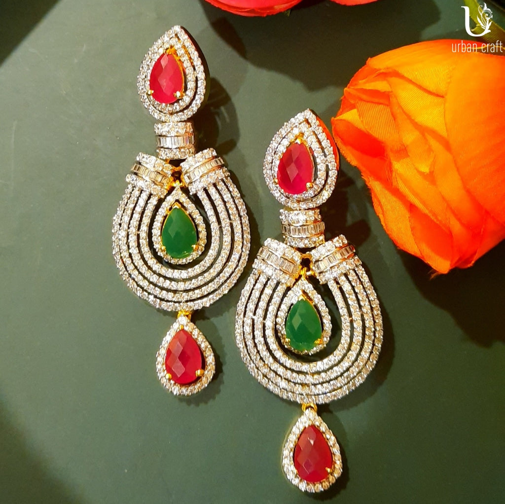 Maroon store drop earrings